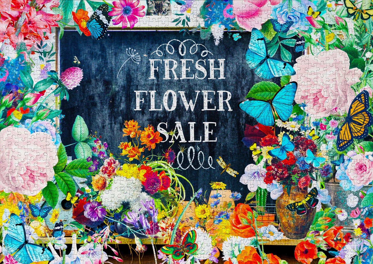 1000 Pieces Jigsaw Puzzle - Flower Sale (2189)