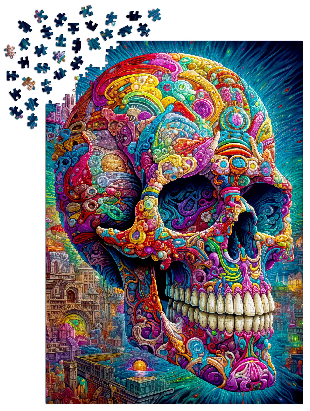 1000 Pieces Jigsaw Puzzle - Quirky Skull (2210)