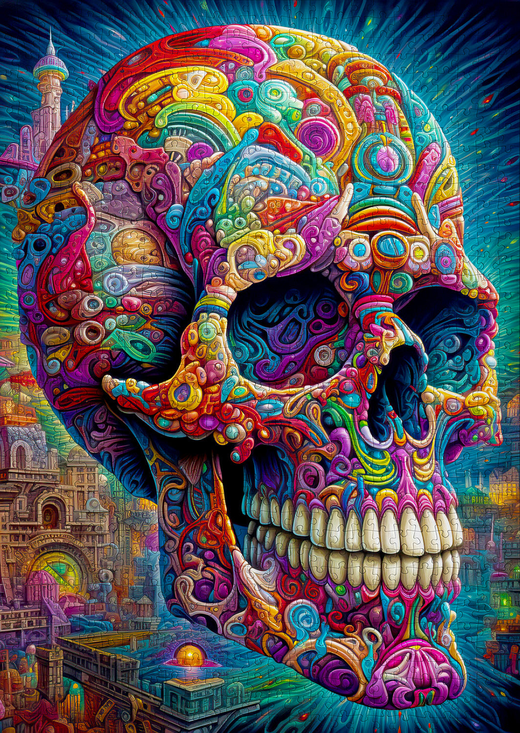 1000 Pieces Jigsaw Puzzle - Quirky Skull (2210)