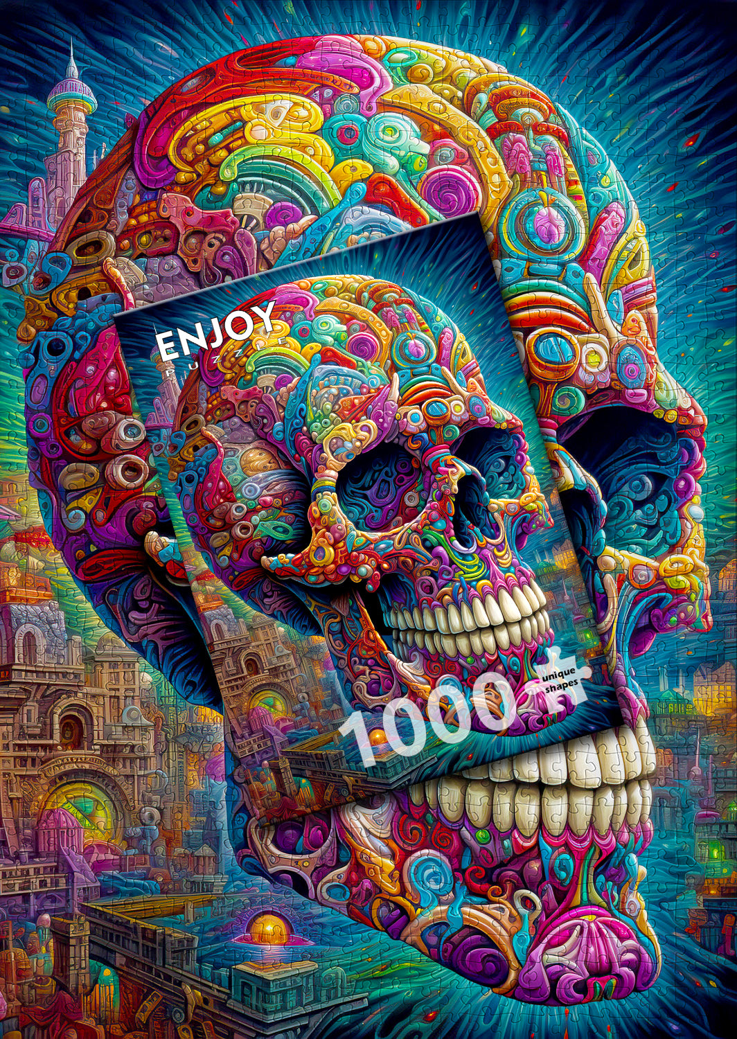 1000 Pieces Jigsaw Puzzle - Quirky Skull (2210) – ENJOY Puzzle
