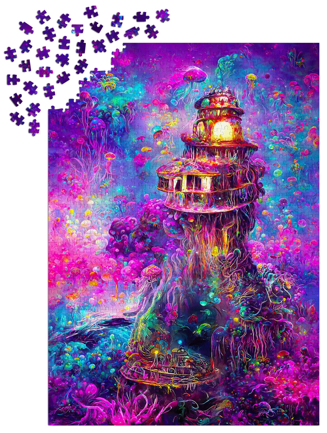 1000 Pieces Jigsaw Puzzle - Underwater Lighthouse (2216)