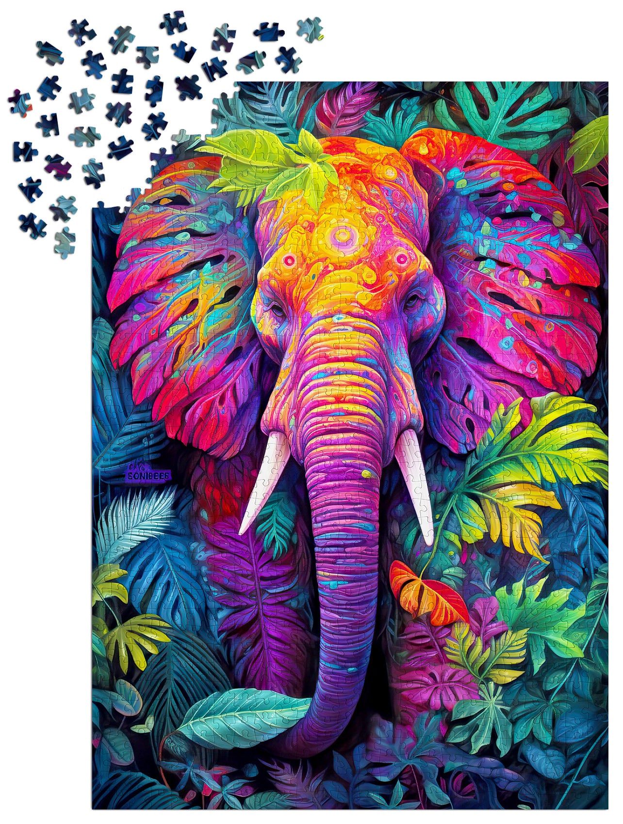 1000 Pieces Jigsaw Puzzle - Disguised Elephant (2223)