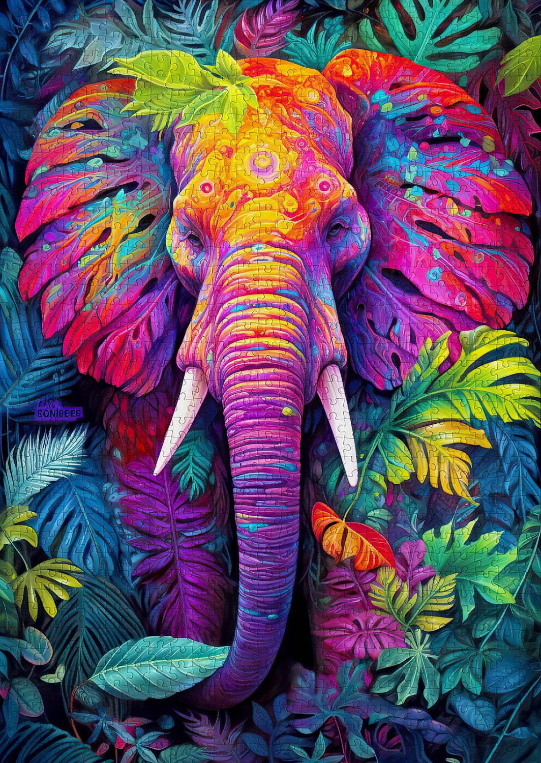 1000 Pieces Jigsaw Puzzle - Disguised Elephant (2223)